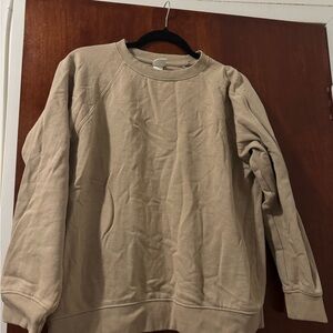 H&M Men's Crewneck Sweater in Beige Tan